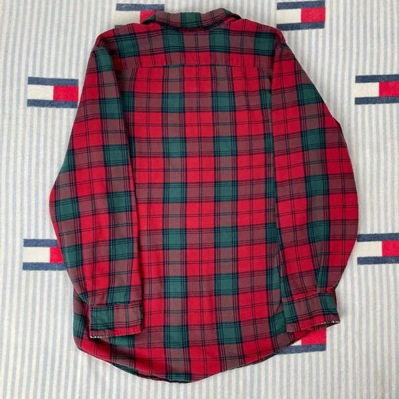 Vintage distressed L.L. Bean flannel button down shirt - Picture 2 of 6